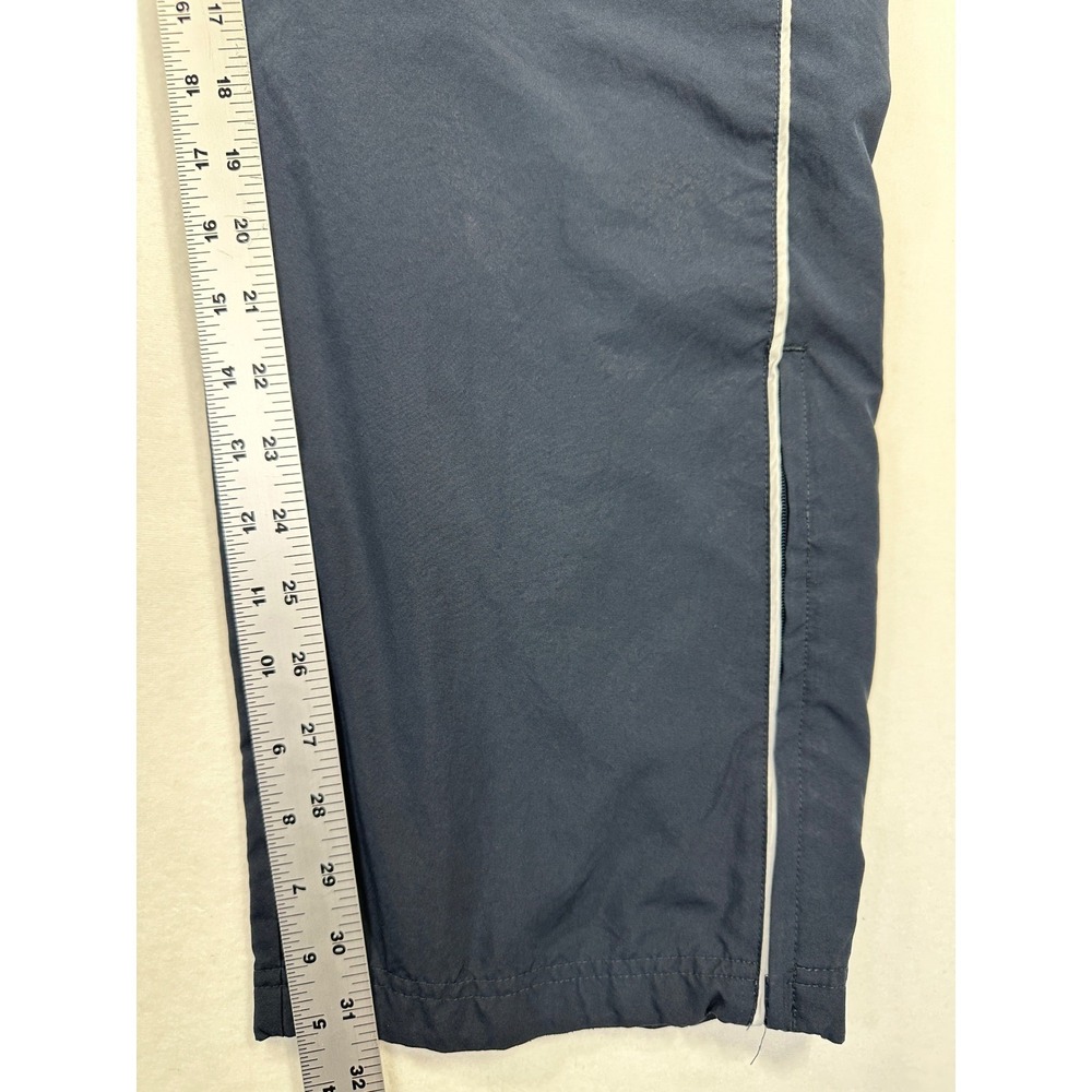 Vtg Nike Athletic Dept Jersey Lined Track Pants Navy White Piping‎ Windbreaker - Picture 9 of 14